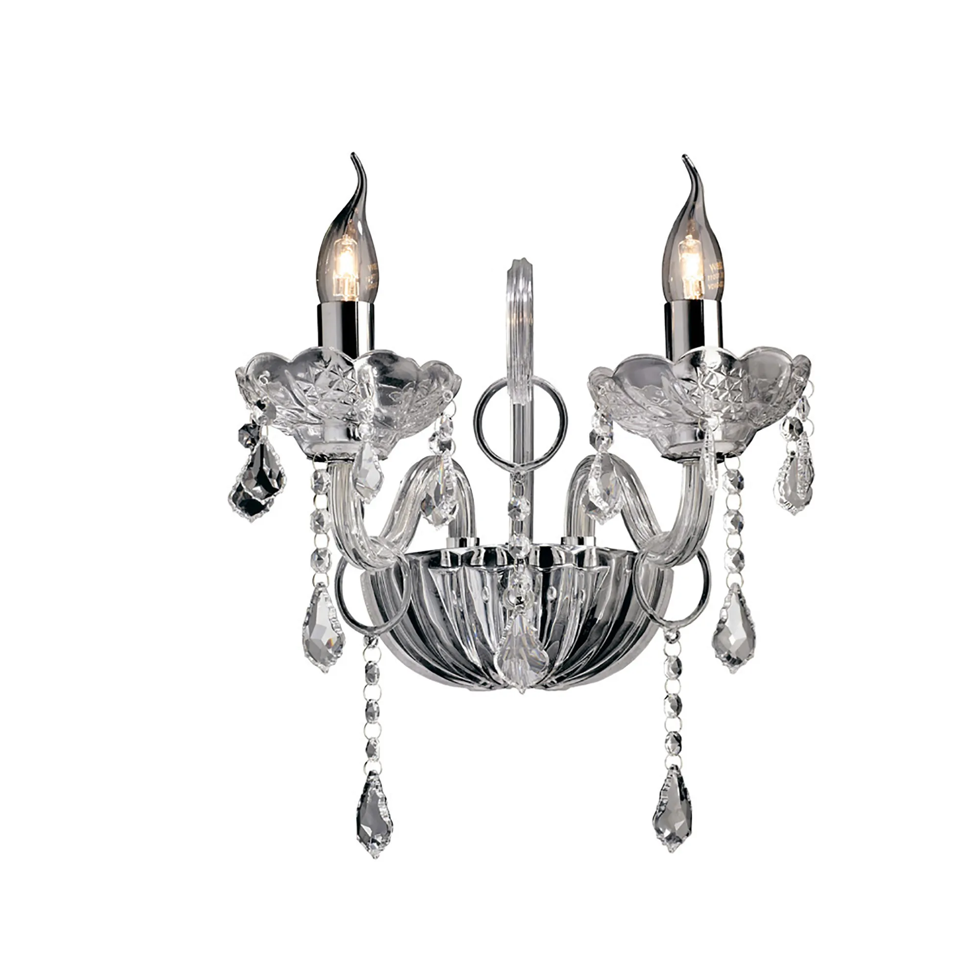 Tiana Crystal Wall Lights Diyas Armed Wall Lights